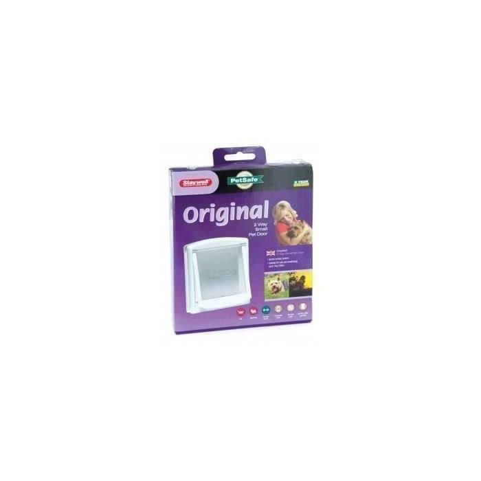 Petsafe Staywell Puerta Abatible para Gatos y Perros Pequeños hasta 7kg, Blanco, 236x198mm, para Instalación en Madera Ladrillo PVC Metal 1