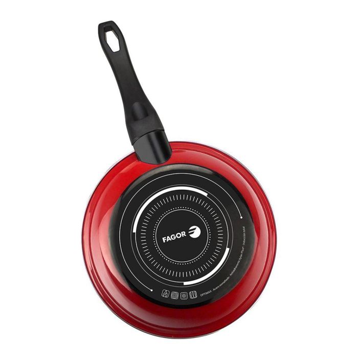 Fagor Optimax Sartén Ø20 cm Roja Acero AISI 430 Antiadherente Xylan Plus Apta Todo Tipo de Fuegos