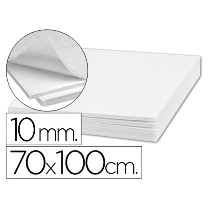 Carton Pluma Liderpapel Blanco Doble Cara 70x100 cm Espesor 10 mm 5 unidades