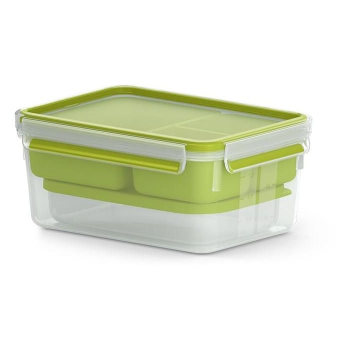 Emsa N1071600 Clip & Go Lunchbox XL transparent/hellgrn 0 Emsa N1071600 Clip & Go Lunchbox XL transparent/hellgrn 0