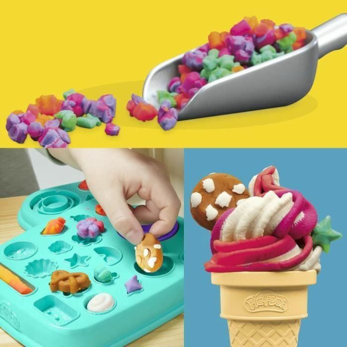 Play-Doh HAS5010996247544 My Rainbow Ice Cream Set con masa para modelar 3