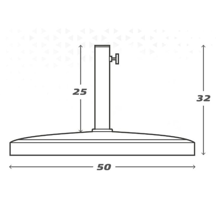 Base para Sombrilla Aktive 50 x 32 x 31,5 cm Negro Plástico 1