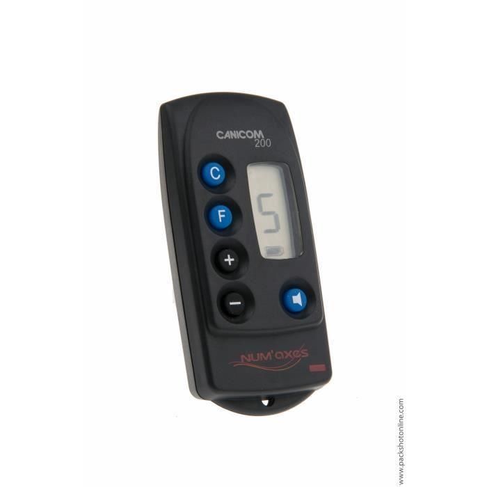 Num'Axes Set entrenamiento remoto CANICOM 200 para 1 perro, 200m alcance, estimulación 9 niveles, sonido, collar sumergible, mando antigoteo 1 Num'Axes Set entrenamiento remoto CANICOM 200 para 1 perro, 200m alcance, estimulación 9 niveles, sonido, collar sumergible, mando antigoteo 1