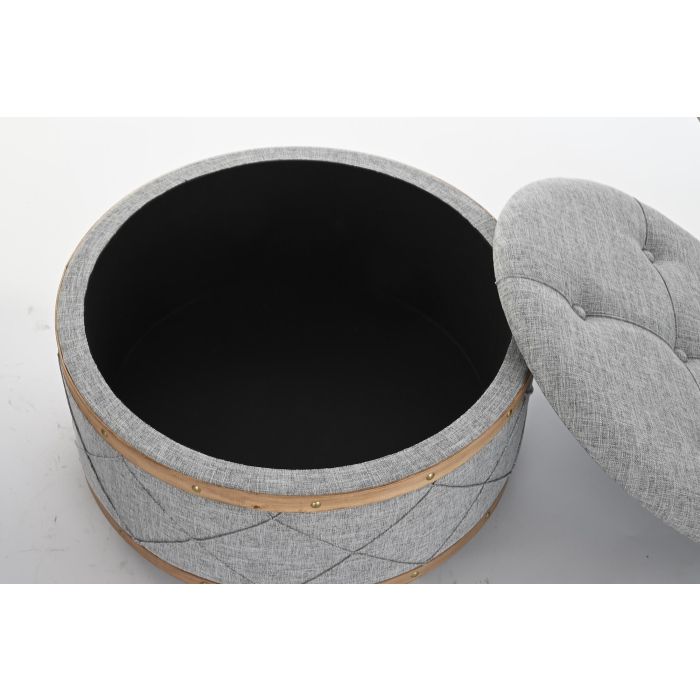 DKD Home Decor Descalzadora Scandi Gris Claro Natural 80 x 43 x 80 cm Set de 2 2