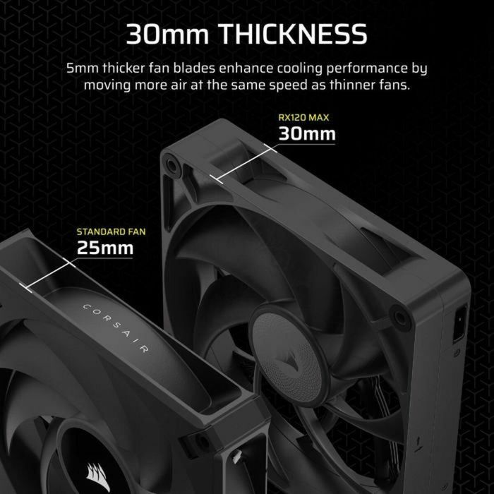 Corsair iCUE LINK RX120 MAX Ventilador Caja, Triple Fan Kit, CO-9051042-WW, 120mm 1