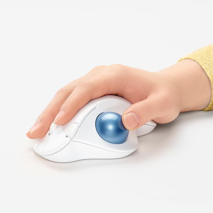 LOGITECH Raton Trackball Inalambrico ERGO M575/ Hasta 2000 DPI/ Blanco Crudo 1