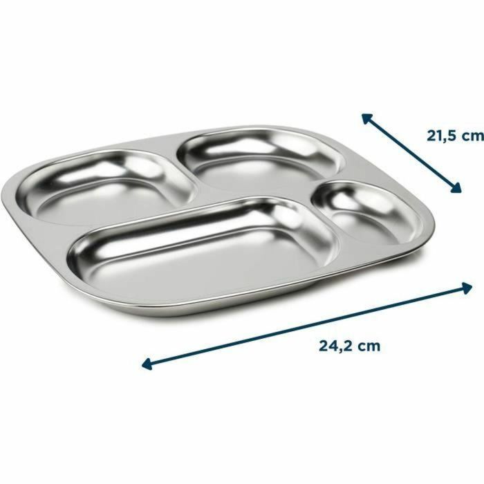 Thermobaby AAAOY87758 Bandeja Compartimentada con 4 Compartimentos de Acero Inoxidable y Libre de BPA 1 Thermobaby AAAOY87758 Bandeja Compartimentada con 4 Compartimentos de Acero Inoxidable y Libre de BPA 1