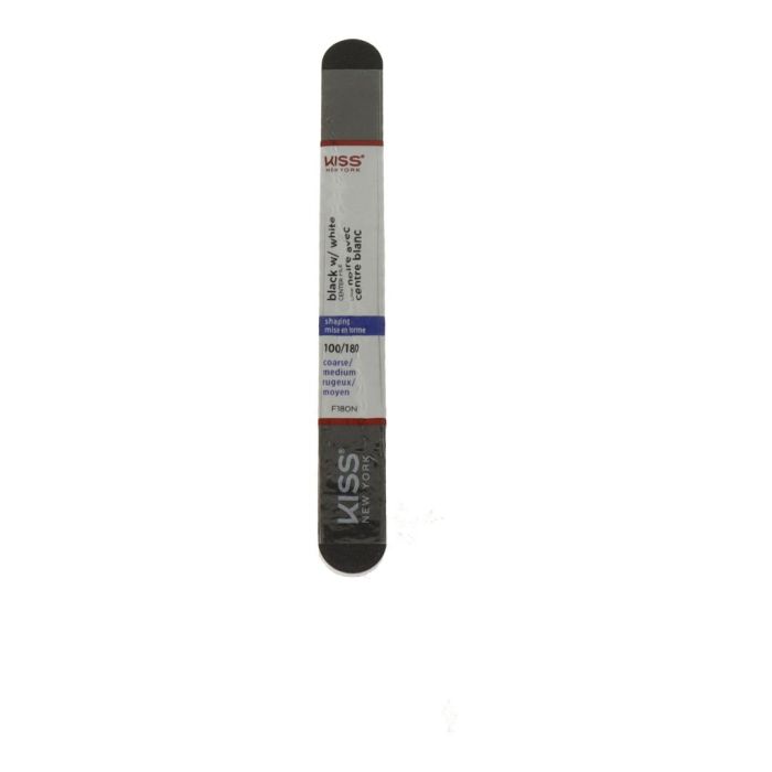 Red Kiss Lima Profesional Doble Grano 100/180 para Uñas Acrílicas, Gel o Naturales