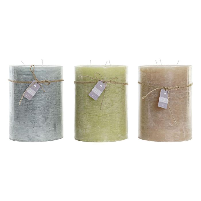 Vela Basicos DKD Home Decor Marron Verde 14.5 x 20 x 14.5 cm (3 Unidades) Vela Basicos DKD Home Decor Marron Verde 14.5 x 20 x 14.5 cm (3 Unidades)