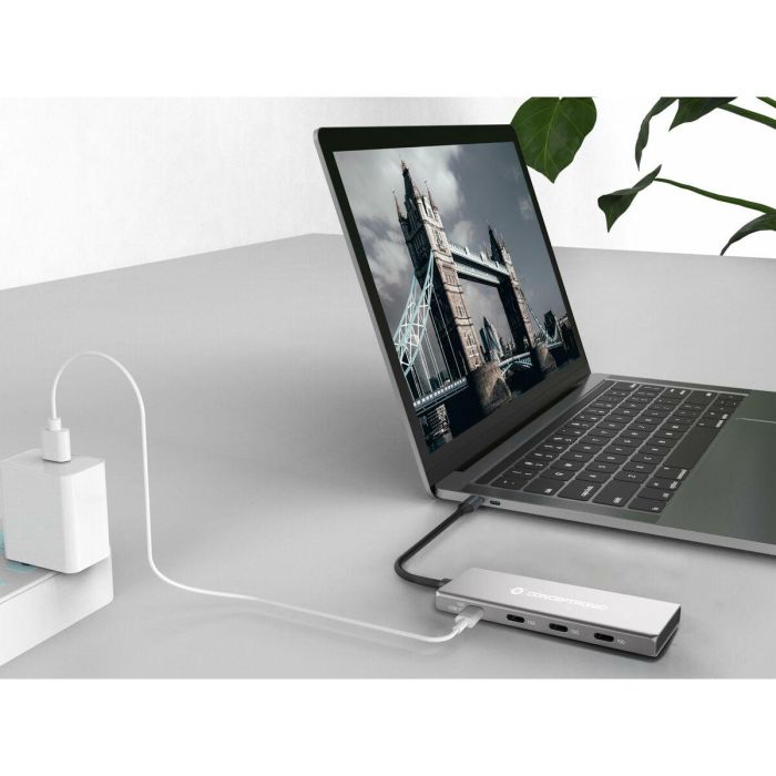 Conceptronic HUBBIES16G 4-Port USB 3.2 Gen 2 Hub, 10Gbps, USB-C a W Usb PD/Aluminum 7 Conceptronic HUBBIES16G 4-Port USB 3.2 Gen 2 Hub, 10Gbps, USB-C a W Usb PD/Aluminum 7