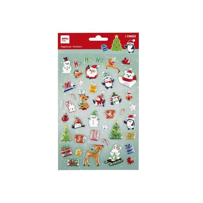Pegatinas Apli Adviento Papa Noel 1H 5 unidades