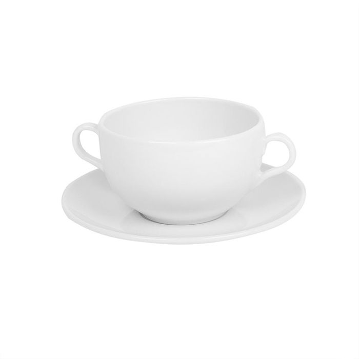 Taza Consomé Con Plato 375 Ml Avet (6 Unidades)