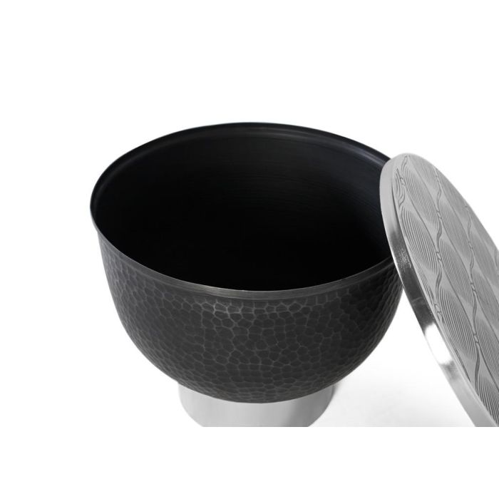 Giner Y Colomer Mesa de Centro Redonda con Aluminio y Acabado Gris Oscuro 2