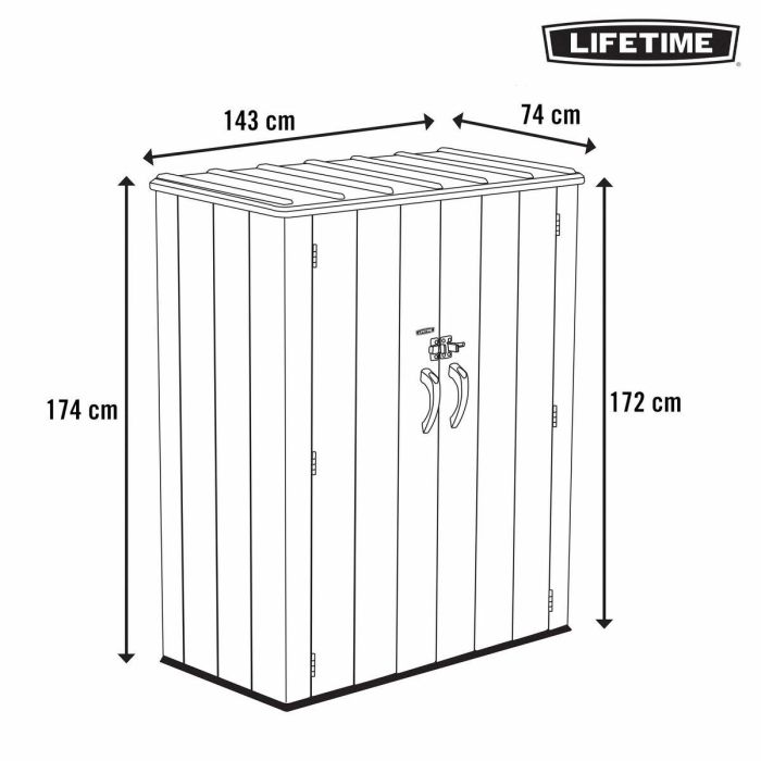 Mueble de almacenaje Lifetime 143 x 174 x 74 cm 3 Mueble de almacenaje Lifetime 143 x 174 x 74 cm 3