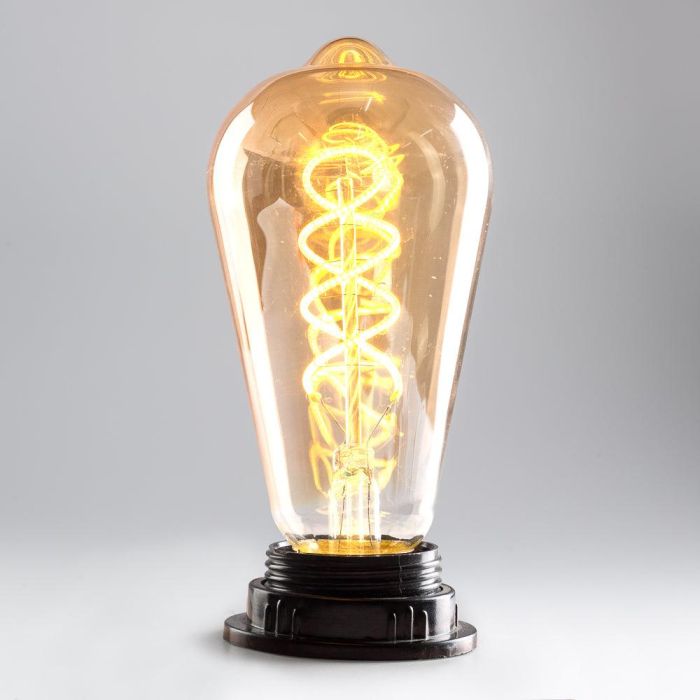 WR-ST64-4W-R Bombilla LED Filamento E27 4W 380Lm 2000ºK Blanco Cálido ST64 Vintage 40.000H 220-240V 360º Interior 1 WR-ST64-4W-R Bombilla LED Filamento E27 4W 380Lm 2000ºK Blanco Cálido ST64 Vintage 40.000H 220-240V 360º Interior 1