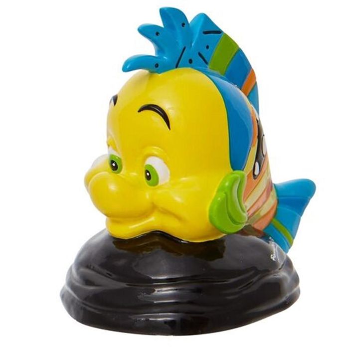 Enesco Figura Disney La Sirenita Flounder Britto de Resina Pintada a Mano 9 cm