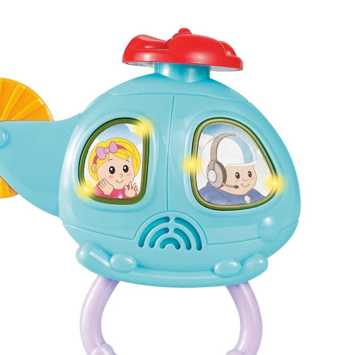 Tachan Helicóptero Musical para Bebés +6 Meses, Juguete Interactivo con Sonidos y Música para Estimular Sentidos y Coordinación Mano-Ojo 2