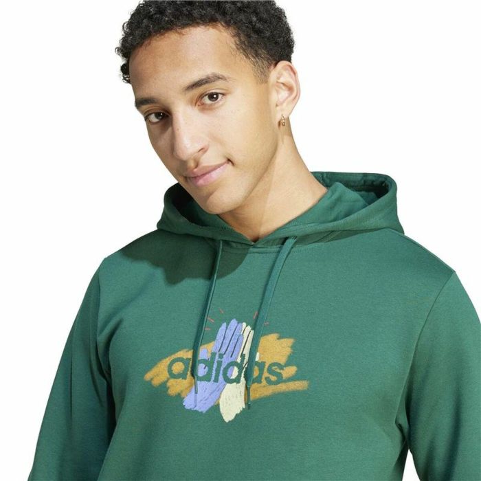 Sudadera con Capucha Hombre Adidas Codes Graphic Verde XL 1