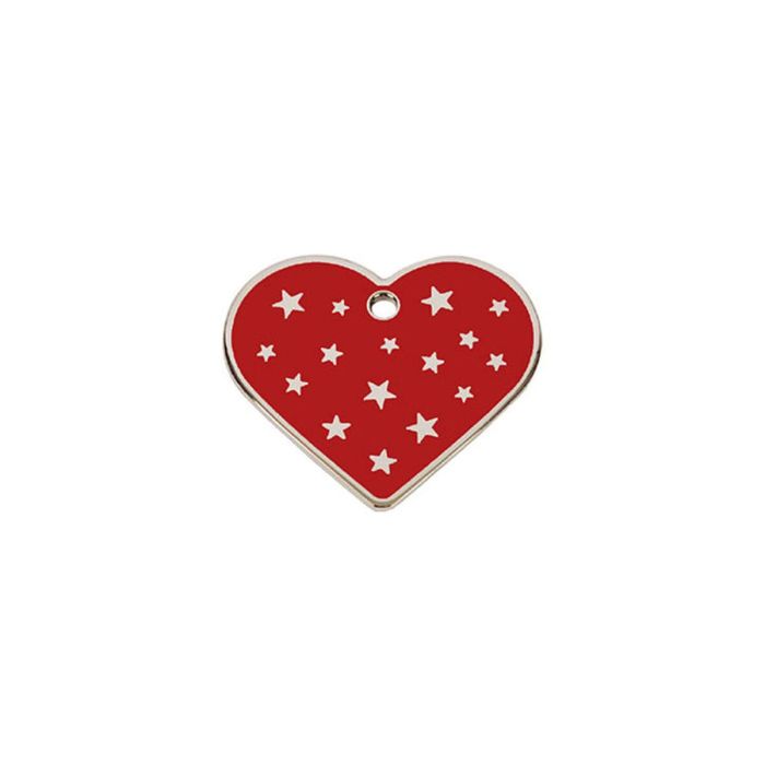 Placa identificativa para collar Imarc PetScribe Passion Rojo Plata