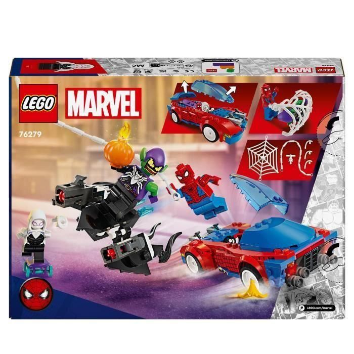 Lego Juego de Construcción Marvel Coche de Carreras de Spider-Man y Duende Verde Venomizado (Edad 7+ Años) 5