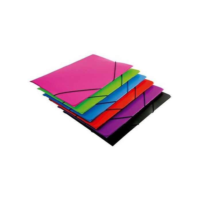 Carpeta De Gomas Y Solapas Polipropileno Fº Color Rojo 12 unidades