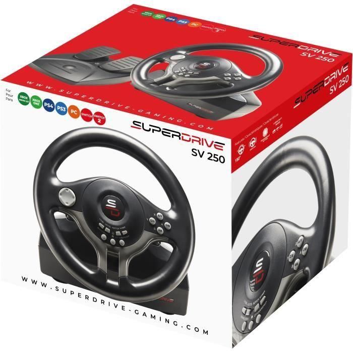 Subsonic Volante de Conducción Universal Cableado con Pedales y Paletas 180° Compatible Switch, PS4, Xbox One, PC 4 Subsonic Volante de Conducción Universal Cableado con Pedales y Paletas 180° Compatible Switch, PS4, Xbox One, PC 4