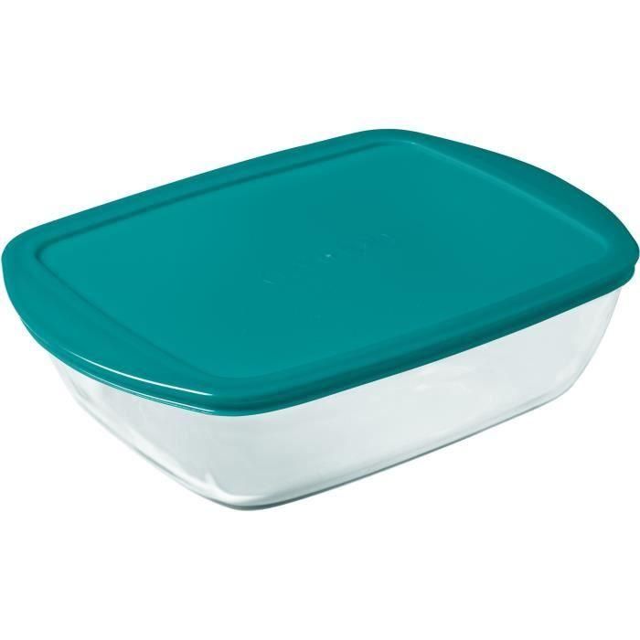 Pyrex Cook & Store Juego de 3 Platos con Tapa de Vidrio Rectangular - 0,4/1,1/2,5 L