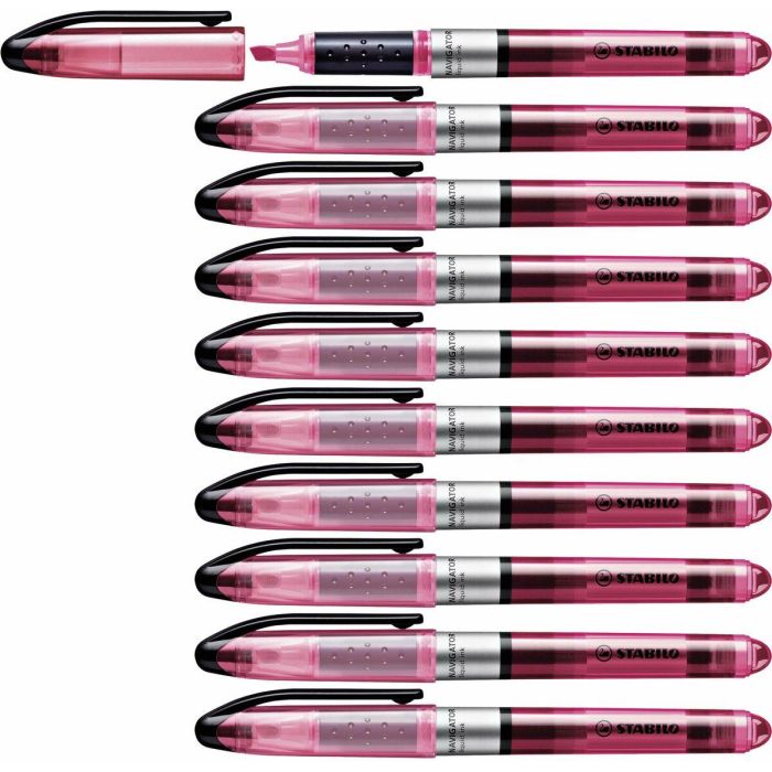 Marcador Fluorescente Stabilo Navigator Rosa 10 Piezas (1 unidad) 0 Marcador Fluorescente Stabilo Navigator Rosa 10 Piezas (1 unidad) 0