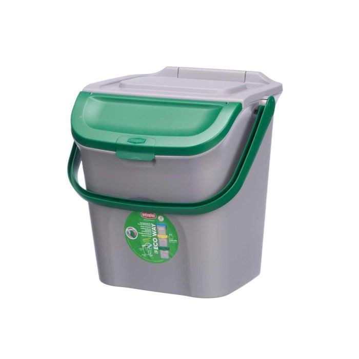 Cubo Basura Apilable Ecoway 28L Verde Stefanplast 38.5x41x37 cm (6 Unidades) 1 Cubo Basura Apilable Ecoway 28L Verde Stefanplast 38.5x41x37 cm (6 Unidades) 1
