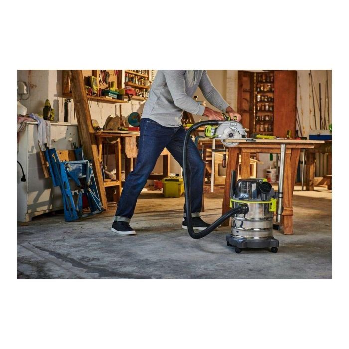 Ryobi R18WDV-0 Aspiradora en seco y húmedo ONE+ 18V Tanque Acero Inoxidable 18L y Conexión a Herramientas 2 Ryobi R18WDV-0 Aspiradora en seco y húmedo ONE+ 18V Tanque Acero Inoxidable 18L y Conexión a Herramientas 2