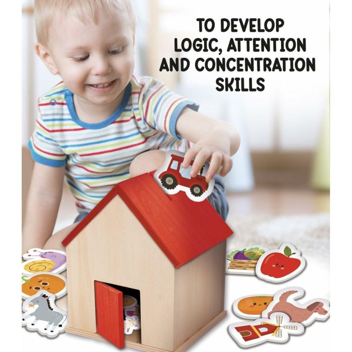 Lisciani LIS8008324105403 Casa de Madera con Elementos Agrícolas, Juguete Educativo que Desarrolla la Concentración 1 Lisciani LIS8008324105403 Casa de Madera con Elementos Agrícolas, Juguete Educativo que Desarrolla la Concentración 1