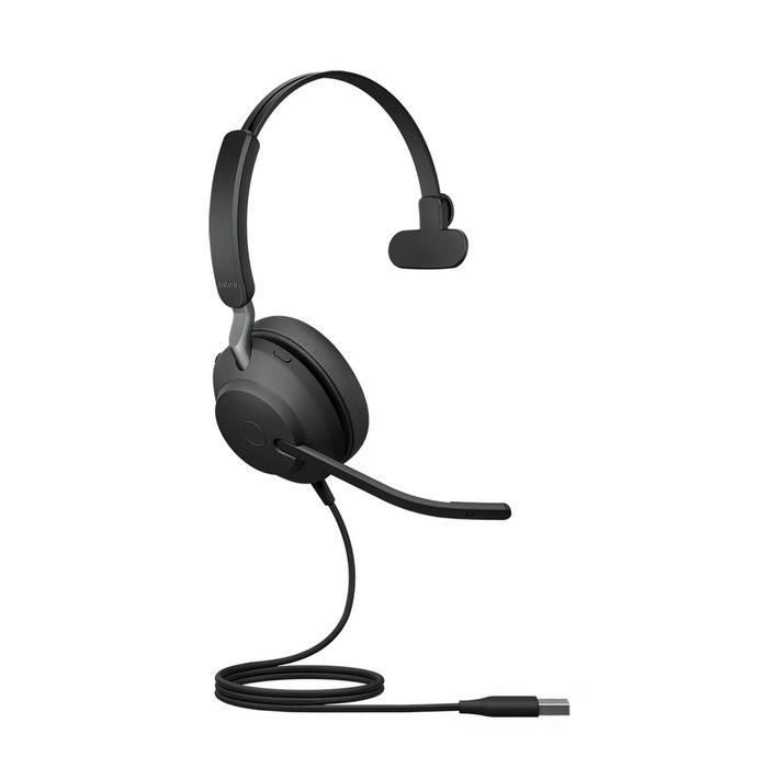 Jabra Evolve2 40, 40mm Ø, 20Hz-20.000Hz, 20Hz-20.000Hz, 117dB @1mW-1kHz, USB-A/USB-C 1 Jabra Evolve2 40, 40mm Ø, 20Hz-20.000Hz, 20Hz-20.000Hz, 117dB @1mW-1kHz, USB-A/USB-C 1