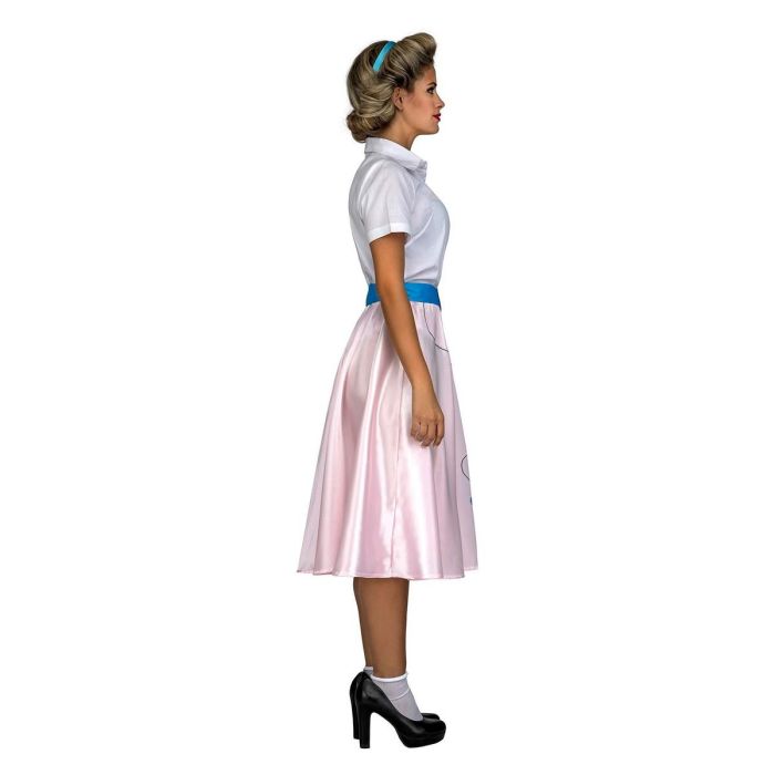 Disfraz pink lady talla m-l (vestido, cinturón y tocado) 4 Disfraz pink lady talla m-l (vestido, cinturón y tocado) 4