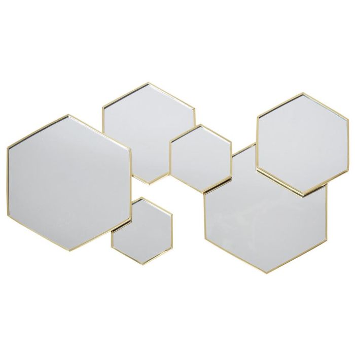 Espejo 6 Hexágonos Home Deco Factory 55x32 cm Espejo 6 Hexágonos Home Deco Factory 55x32 cm