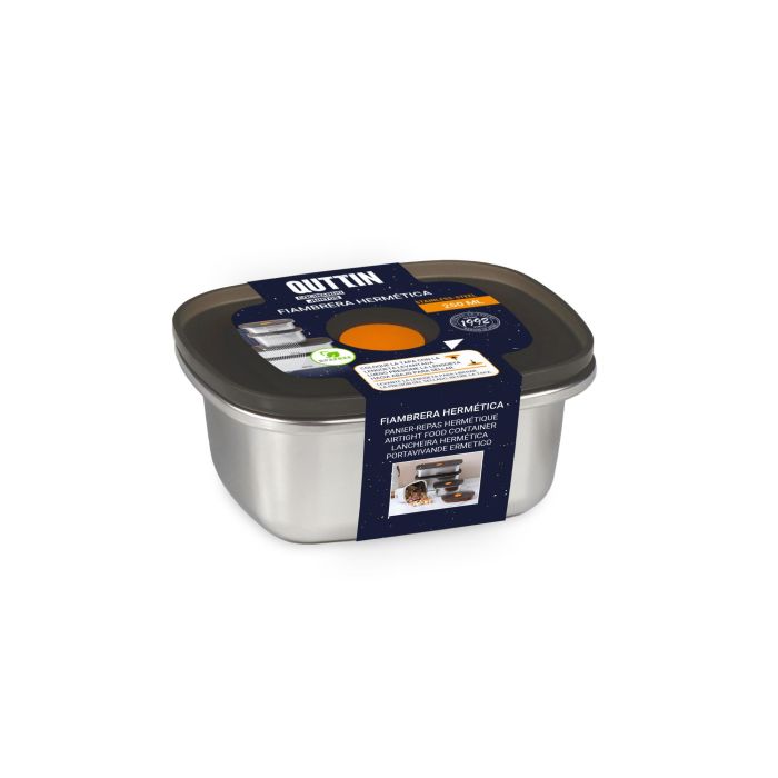 Fiambrera hermética de acero inoxidable Quttin 250 ml (24 Unidades) 4 Fiambrera hermética de acero inoxidable Quttin 250 ml (24 Unidades) 4