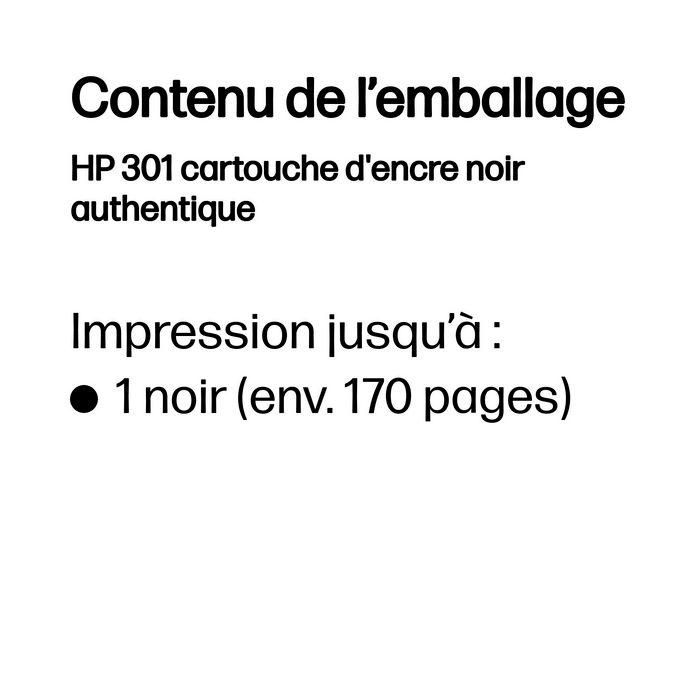 HP Cartucho de Tinta Negro Nº301 para Deskjet 1050, 2050, 2050S HP Cartucho de Tinta Negro Nº301 para Deskjet 1050, 2050, 2050S