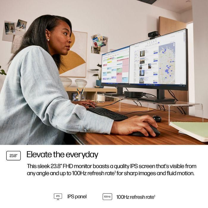 HP 324pf Monitor IPS FHD 23.8 pulgadas 1920x1080 100Hz HDMI DP VGA 5ms 14