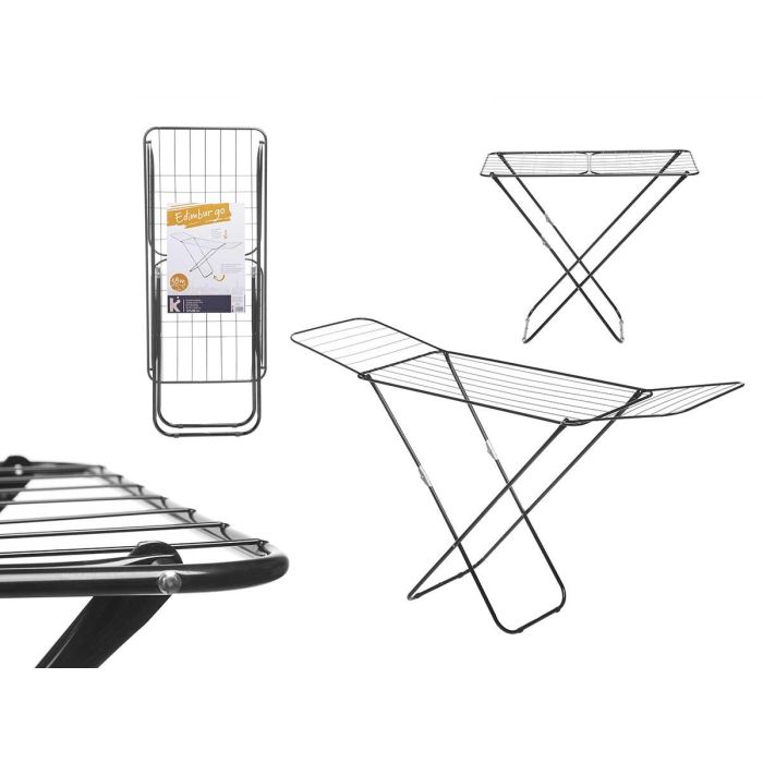 Kipit Tendedero Metálico Plegable 18 Metros Negro, 127 x 4 x 50 cm (Set de 6) 0 Kipit Tendedero Metálico Plegable 18 Metros Negro, 127 x 4 x 50 cm (Set de 6) 0