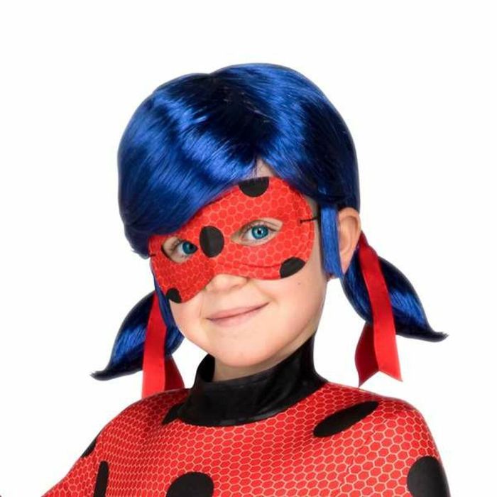 Peluca infantil ladybug con antifaz talla única 6 Peluca infantil ladybug con antifaz talla única 6