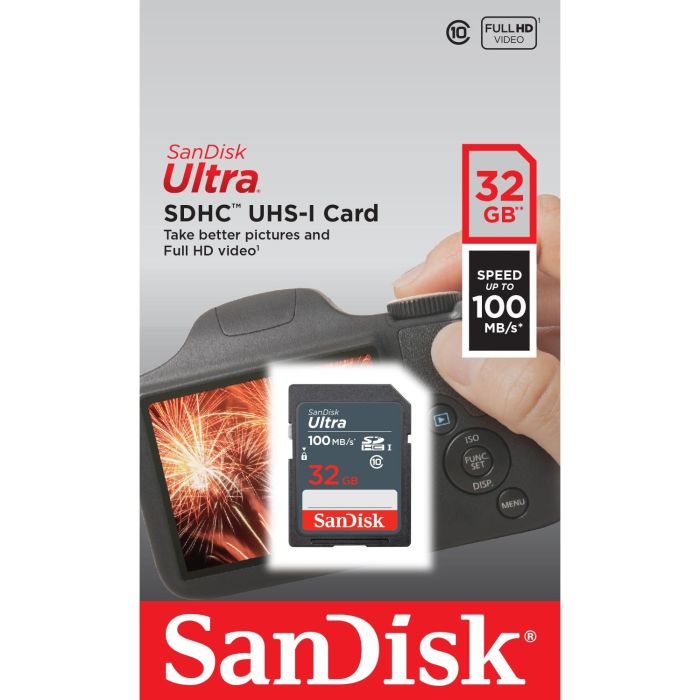 Sandisk Tarjeta de Memoria Secure Digital SDHC Ultra 32GB UHS-I U1 Clase 10 90MB/s Resistente a Golpes y Agua 2 Sandisk Tarjeta de Memoria Secure Digital SDHC Ultra 32GB UHS-I U1 Clase 10 90MB/s Resistente a Golpes y Agua 2