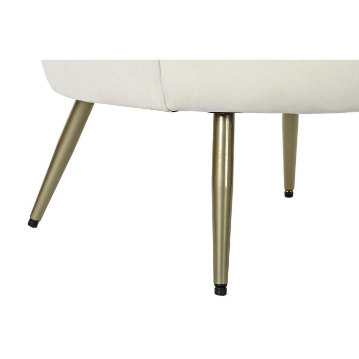 DKD Home Decor Sillón Individual Glam Layn Blue Crema Poliéster Metal 80x75x86 cm Altura Asiento 41cm Desmontable 4 DKD Home Decor Sillón Individual Glam Layn Blue Crema Poliéster Metal 80x75x86 cm Altura Asiento 41cm Desmontable 4