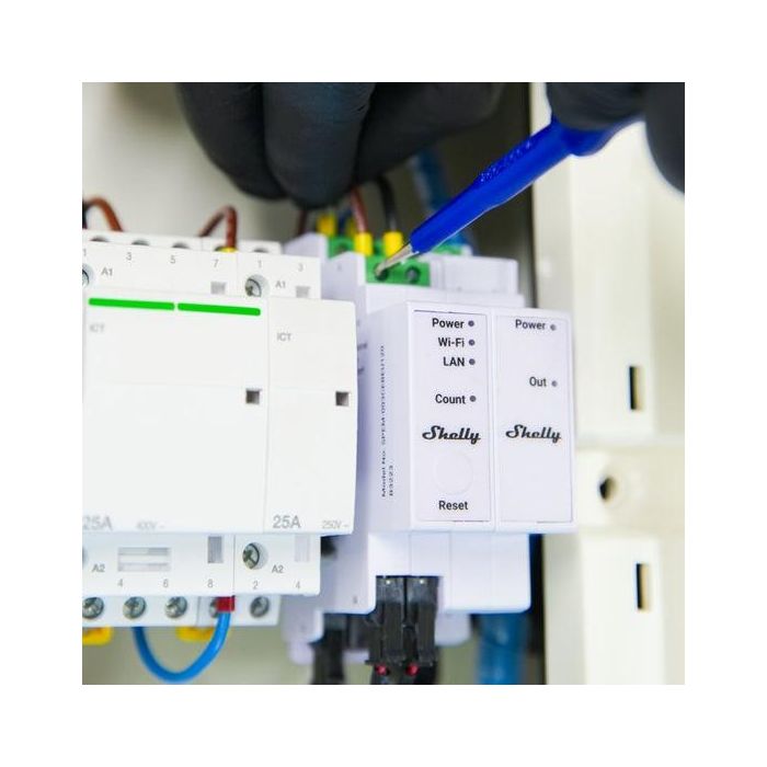 Shelly Pro 3EM-3CT63 Relé WiFi LAN Contador de Corriente con Medición CT 63A Carril DIN 1 Shelly Pro 3EM-3CT63 Relé WiFi LAN Contador de Corriente con Medición CT 63A Carril DIN 1
