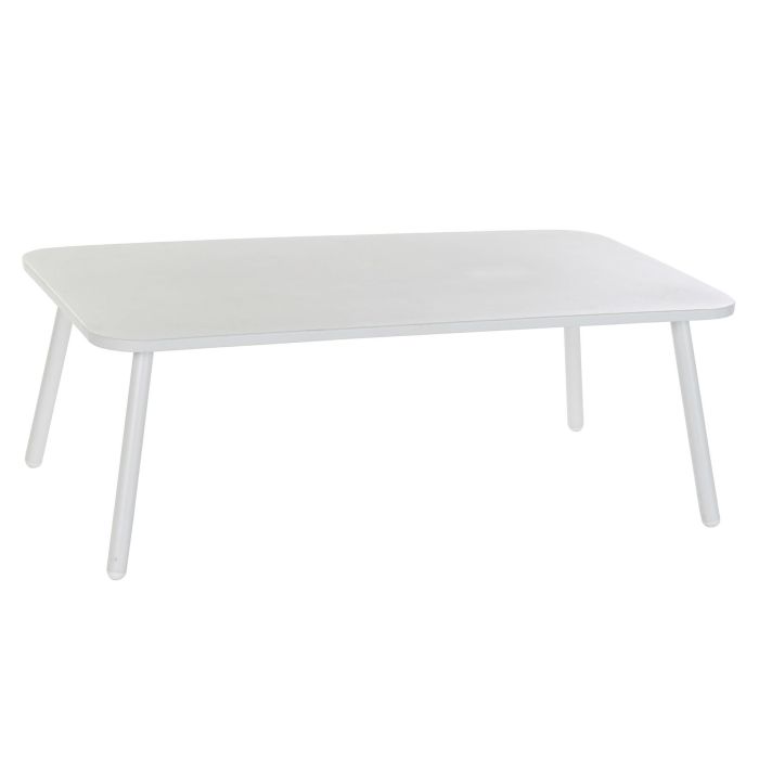 DKD Home Decor Sofá Terraza y Jardín Set de 4 Blanco Beige Aluminio Poliéster Cuerda 151.5 x 72 x 70 cm