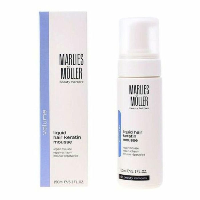 Marlies Möller VOLUME Liquid Hair Keratin Mousse Espuma Volumen y Reparación con Queratina para Todo Tipo de Cabello 150 ml