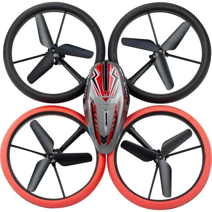 Flybotic Drone con control remoto FLY4891813848264, Cama para drones con parachoques, 17 cm, Rojo y Negro, a partir de 8 años 2