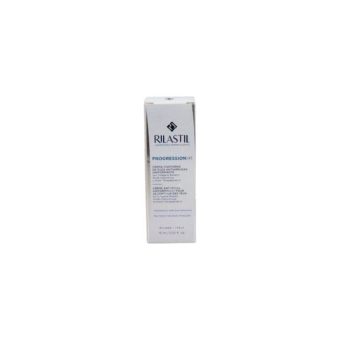 Rilastil PROGRESSION(+) Contorno de Ojos Antiarrugas, Anti-Ojeras y Bolsas. Hidratante y Reafirmante para Menopausia 15 ml