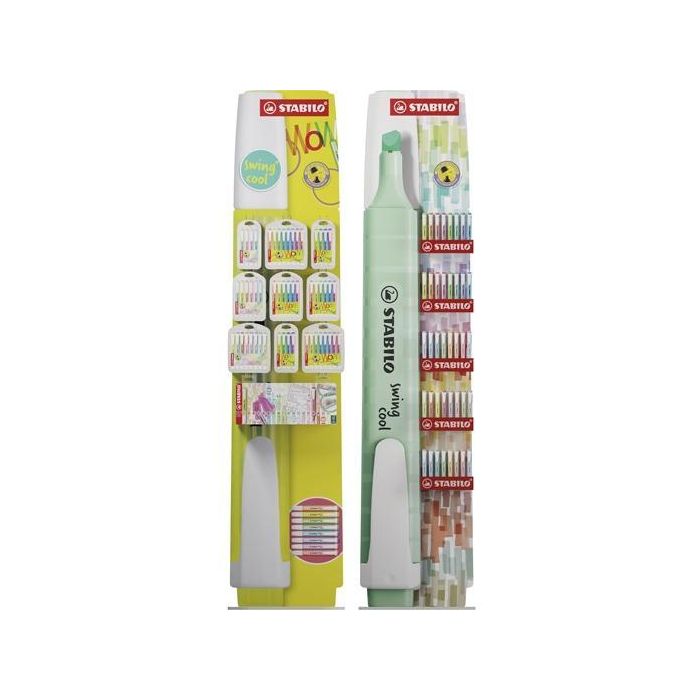 Stabilo Marcadores Fluorescentes Swing Cool - Pastel - Naturecolors Expositor Wow 300 Ud Individuales + 60 Estuches Stabilo Marcadores Fluorescentes Swing Cool - Pastel - Naturecolors Expositor Wow 300 Ud Individuales + 60 Estuches