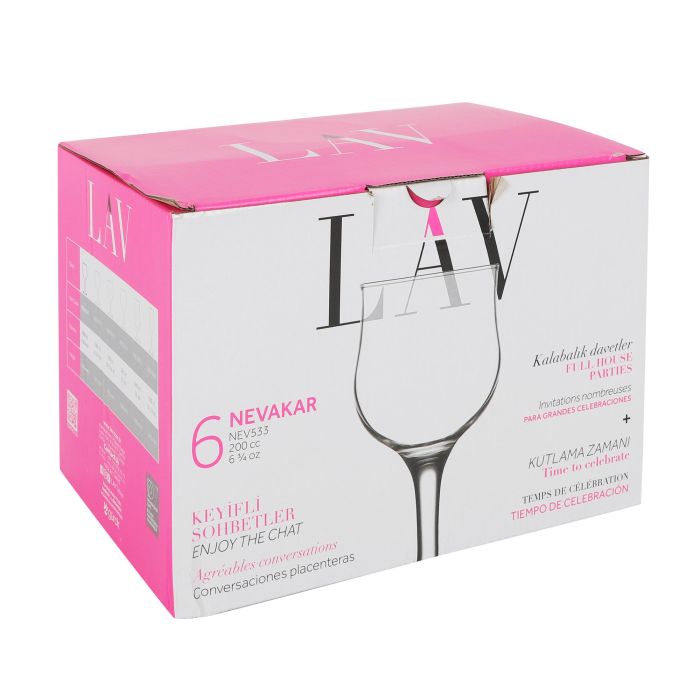 Set 6 Copas Vino Blanco 200 cc NEVAKAR - Lav (4 Cajas) 6 Set 6 Copas Vino Blanco 200 cc NEVAKAR - Lav (4 Cajas) 6