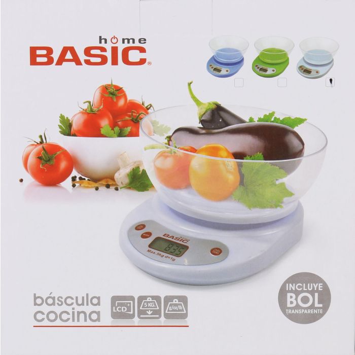 Basic Home Báscula Cocina Digital 5 kg con Bol (6 Unidades) 1