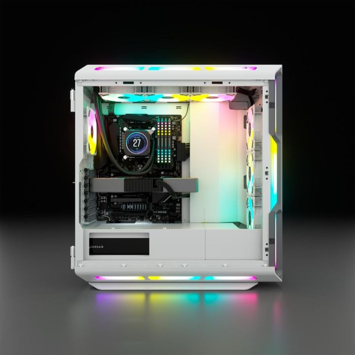Corsair 5000T iCUE Midi Torre RGB Cristal Templado Blanca 3 Corsair 5000T iCUE Midi Torre RGB Cristal Templado Blanca 3